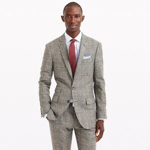 J. Crew Ludlow suit Glen plaid English wool Abraham Moon Size 36